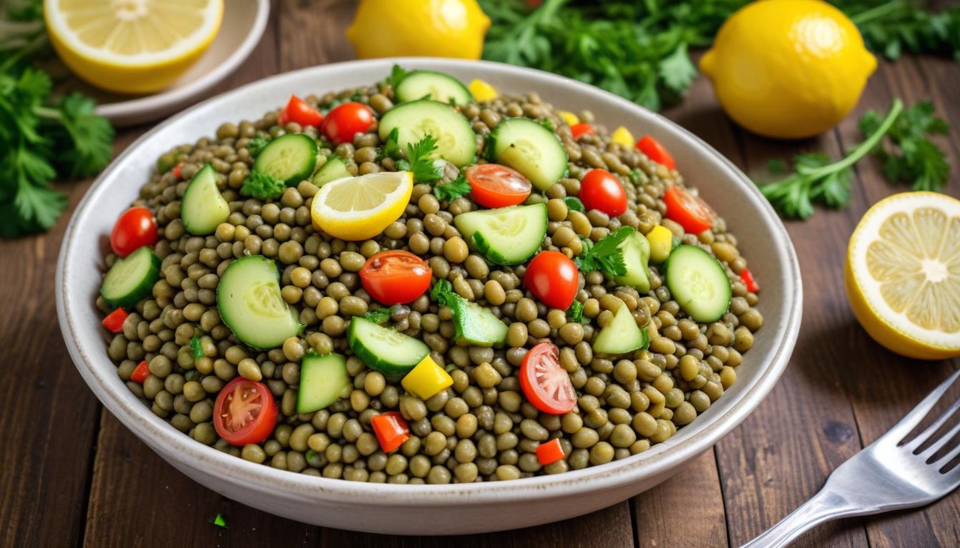 Limonlu Zeytin Yağlı Mercimek Salatası