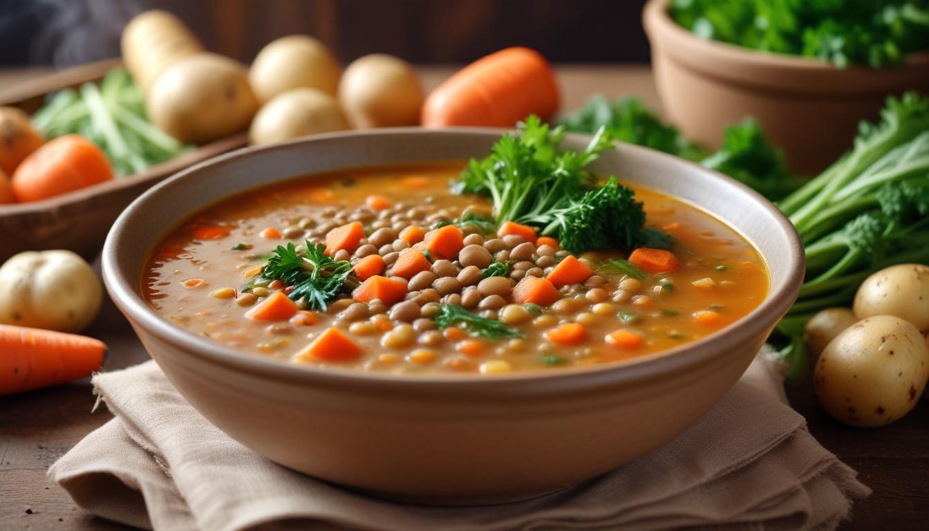 Lezzetli Mercimek ve Sebze Çorbası Tarifi