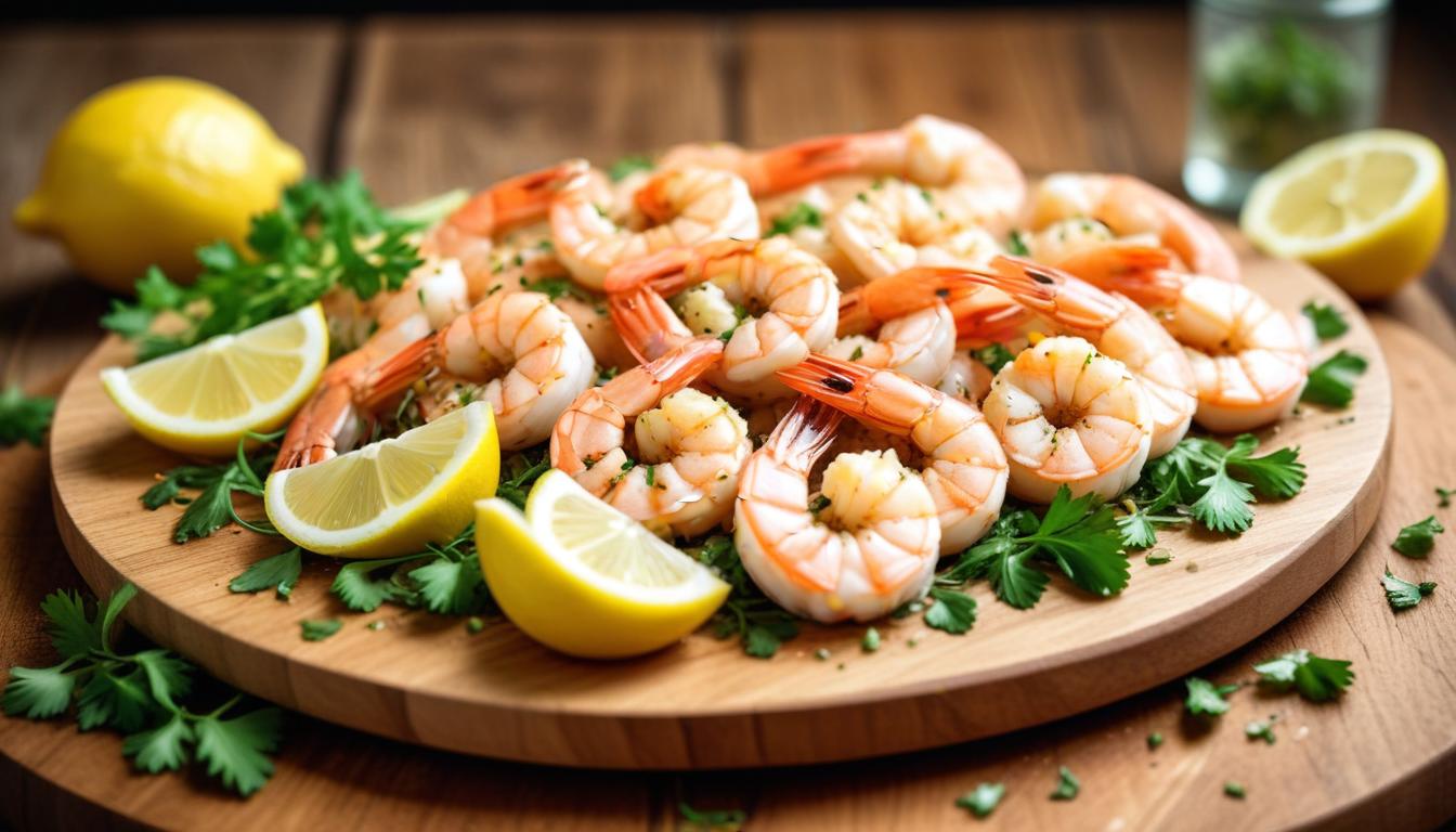Narenciye ve Sarımsakla Aromalandırılmış Karides Atıştırmalığı