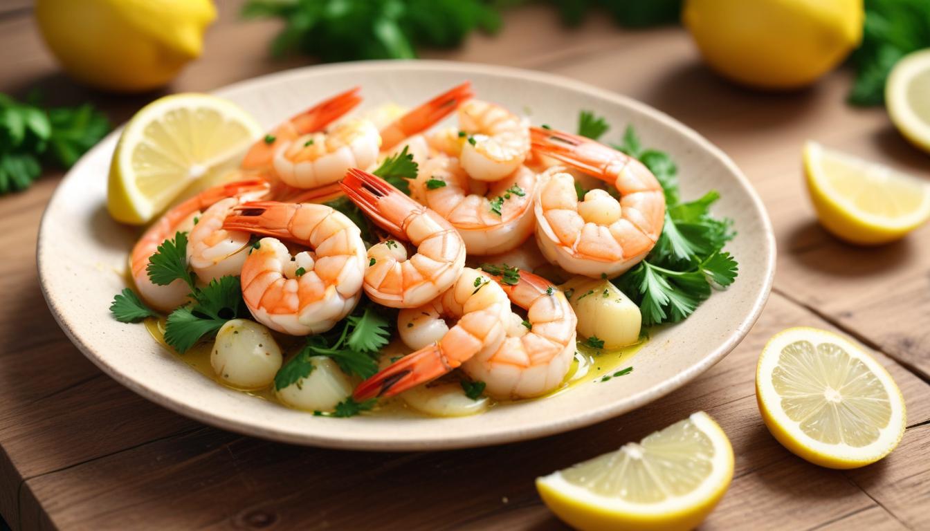 Limon ve Sarımsakla Lezzetlendirilmiş Karides